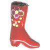 18x25mm Lampwork Glass Western BOOT Bead - Red