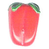 11x16mm Lampwork Glass Red BELL PEPPER Bead