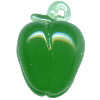 15x20mm Lampwork Glass Green BELL PEPPER Charm Bead