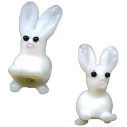 12mm to 22mm Lampwork Glass BUNNY/RABBIT Family Beads