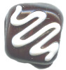 15x15mm *Vinilla Frosting* Lampwork Chocolate Bead ~ Karen Halls