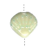 18x20mm Lampwork Glass CLAM/SCALLOP SHELL Bead (#1)