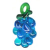 15x25mm Lampwork Glass Blue GRAPE CLUSTER Charm Bead