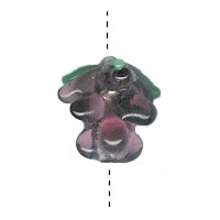 15mm Lampwork Glass Purple GRAPE CLUSTER Beads