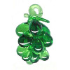 15x22mm Lampwork Glass Green GRAPE CLUSTER Charm Bead