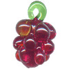 13x22mm Lampwork Glass Red GRAPE CLUSTER Charm Bead
