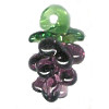 10x16mm Lampwork Glass Purple GRAPE CLUSTER Charm Bead