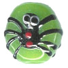 15x16mm Green & Black Lampwork Glass SPIDER TABULAR Beads