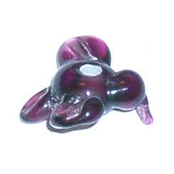 20x22mm Lampwork Glass HUMMINGBIRD Bead - Purple