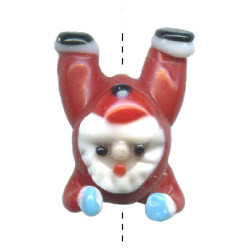 16x24mm Lampwork Glass SANTA Bead