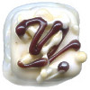 15x15mm *Chocolate Drizzle* Lampwork White Chocolate Bead ~ Karen Halls