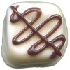 15x15mm *Chocolate Frosting* Lampwork White Chocolate Bead ~ Karen Halls