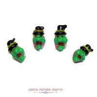 12x24mm Lampwork Glass Halloween WITCH Bead