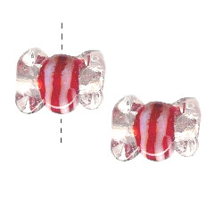 12x16mm Lampwork Glass PEPPERMINT CANDY Beads