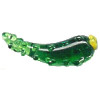 7x25mm Lampwork Glass ZUCCHINI/CUCUMBER Charm Beads