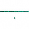 22" Strand, 3x3.5mm Block Malachite (Simulated) HESHI Beads