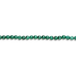 3mm Malachite ROUND Beads - 8" Strand
