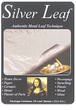 Mona Lisa® 5 1/2" Imitation METAL LEAF Sheets - Silver