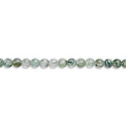 4mm Moss Agate ROUND Beads