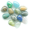 11x14mm Mixed Gemstone EGG/TEARDROP Beads