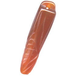 10x38mm Natural Agate Carved CORN Pendant/Focal Bead