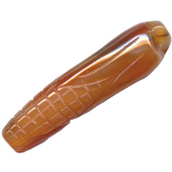 10x42mm Natural Agate Carved CORN Pendant/Focal Bead