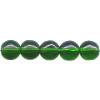 6mm Transparent Dark Emerald Green Pressed Glass SMOOTH ROUND Beads