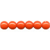 6mm Opaque Dark Orange Pressed Glass ROUND Beads
