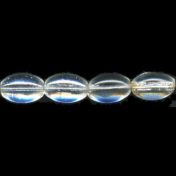 7x11mm Transparent Crystal Pressed Glass OVAL Beads