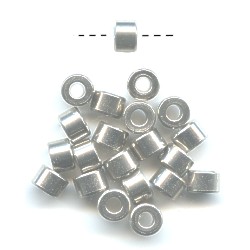 4x6mm Solid Nickel CYLINDER / DRUM Beads