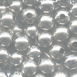 4mm Heavy Nickel-Plated Hollow Brass SMOOTH ROUND Beads