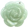 22mm New Jade Serpentine Carved ROSE Bead