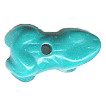 10x16mm Natural Blue Turquoise FROG Animal Fetish Bead