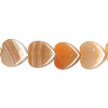 12mm Natural Agate PUFFY HEART Beads