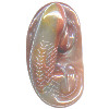 27x47mm Natural Banded Agate LIZARD Pendant/Focal Bead
