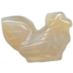 11x16mm Natural Agate CHICKEN/HEN/ROOSTER Animal Fetish Bead