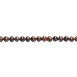 3mm Mahogany Obsidian ROUND Beads - 8" Strand