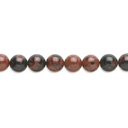 6mm Mahogany Obsidian ROUND Beads
