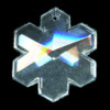 35mm Transparent Crystal Pressed Glass Faceted SNOWFLAKE Focal/Pendant Bead