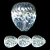 13x15mm Transparent Crystal Pressed Glass ALMOND DROP Beads