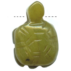 12x18mm Olive New Jade Serpentine TURTLE Animal Fetish Bead