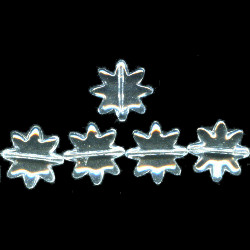 5x18mm Transparent Crystal Pressed Glass STAR/SNOWFLAKE Beads