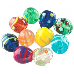 12mm to 13mm Lampwork *Easter Egg* OVAL Bead Assortment