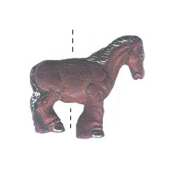 18x30mm Hand Painted Peruvian Ceramic HORSE Bead