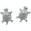 12x17mm Lead-Safe Antiqued Pewter 3-D TURTLE Beads