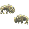 10x16mm Antiqued Brass Finish Pewter 3-D BUFFALO / BISON Beads