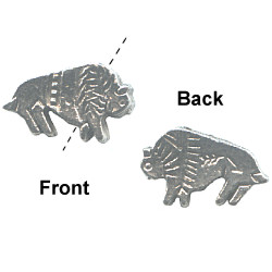 10x15mm Antiqued Pewter Southwest BUFFALO / BISON Beads