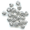 4x5mm Lead-Safe Antiqued Pewter Fluted RONDELLE / SPACER Beads