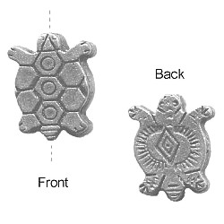 11x15mm Antiqued Pewter Southwest TURTLE Beads
