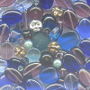 Czech Pressed Glass *BLUE & PURPLE* Bead Assortment